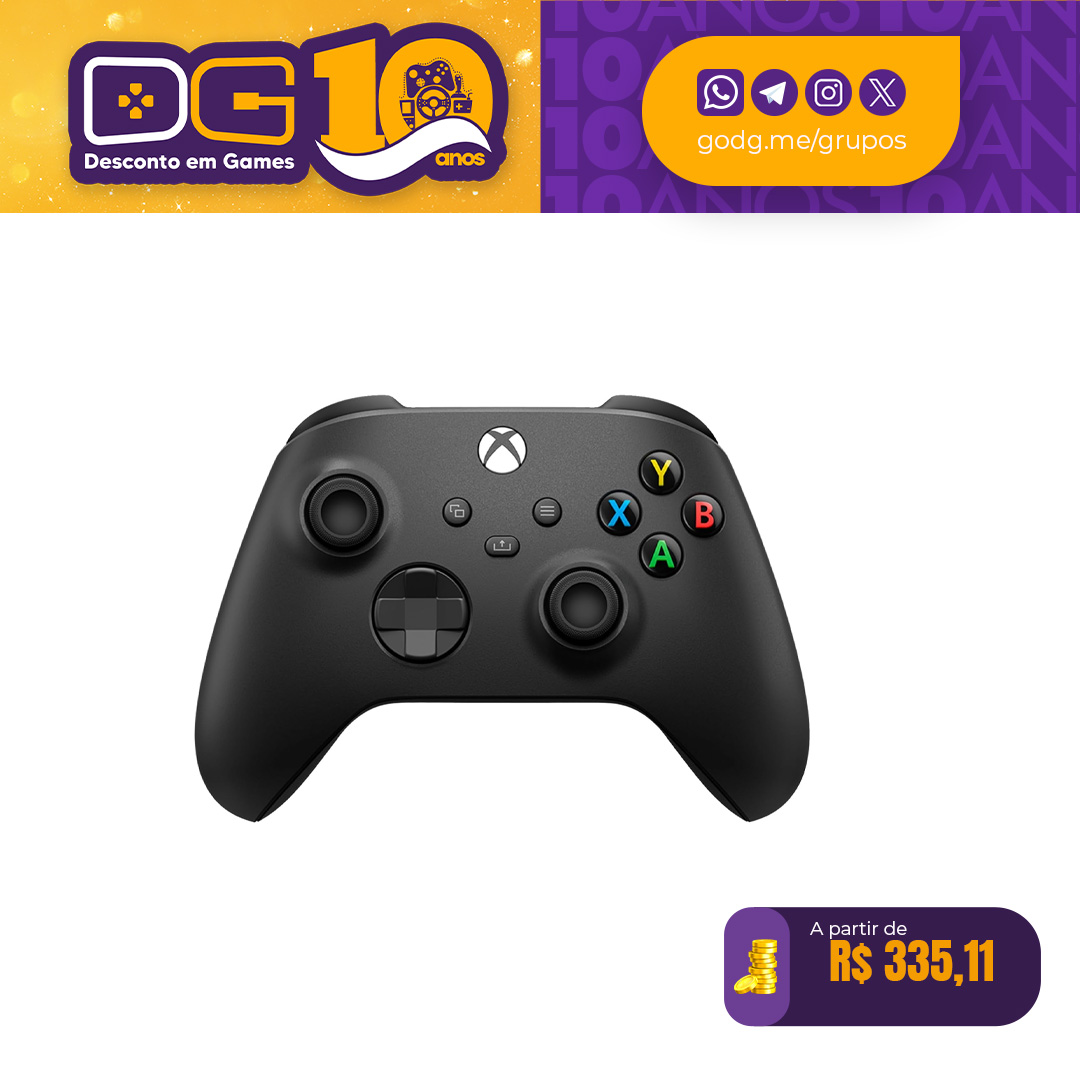 Controle sem fio Xbox  - Carbon Black