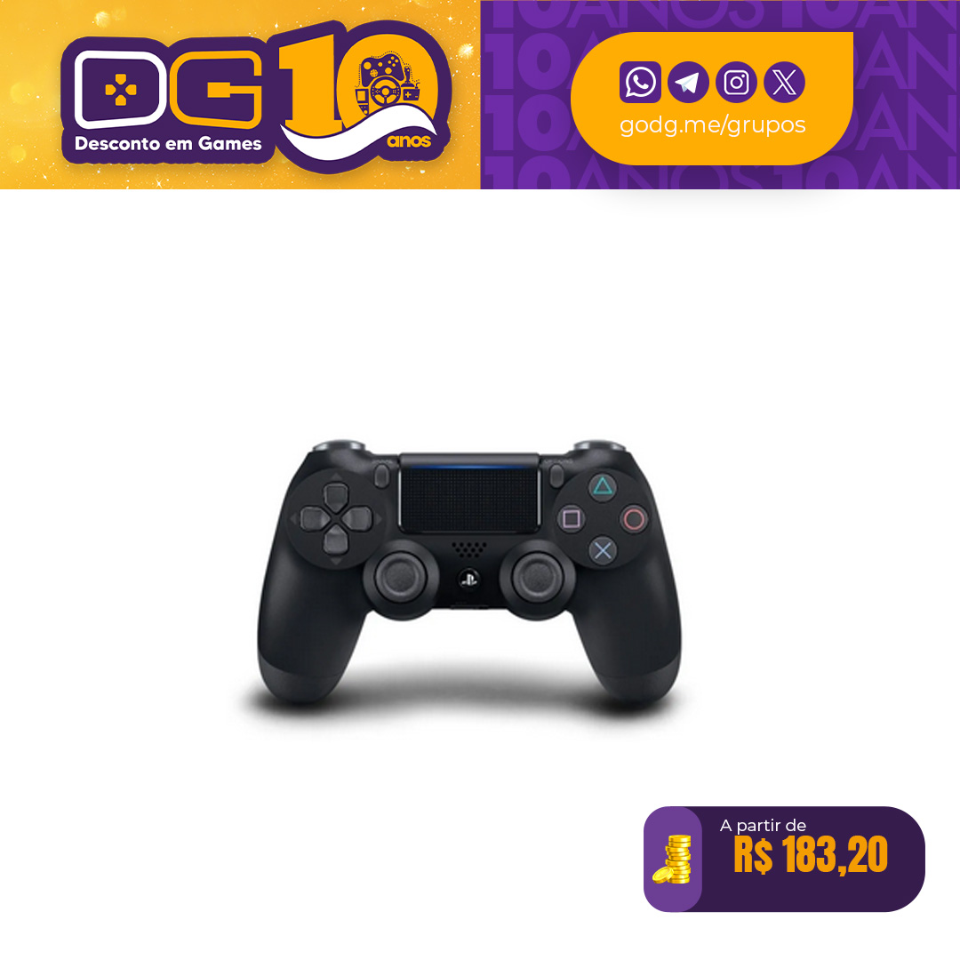 Controle sem fio Dualshock 4