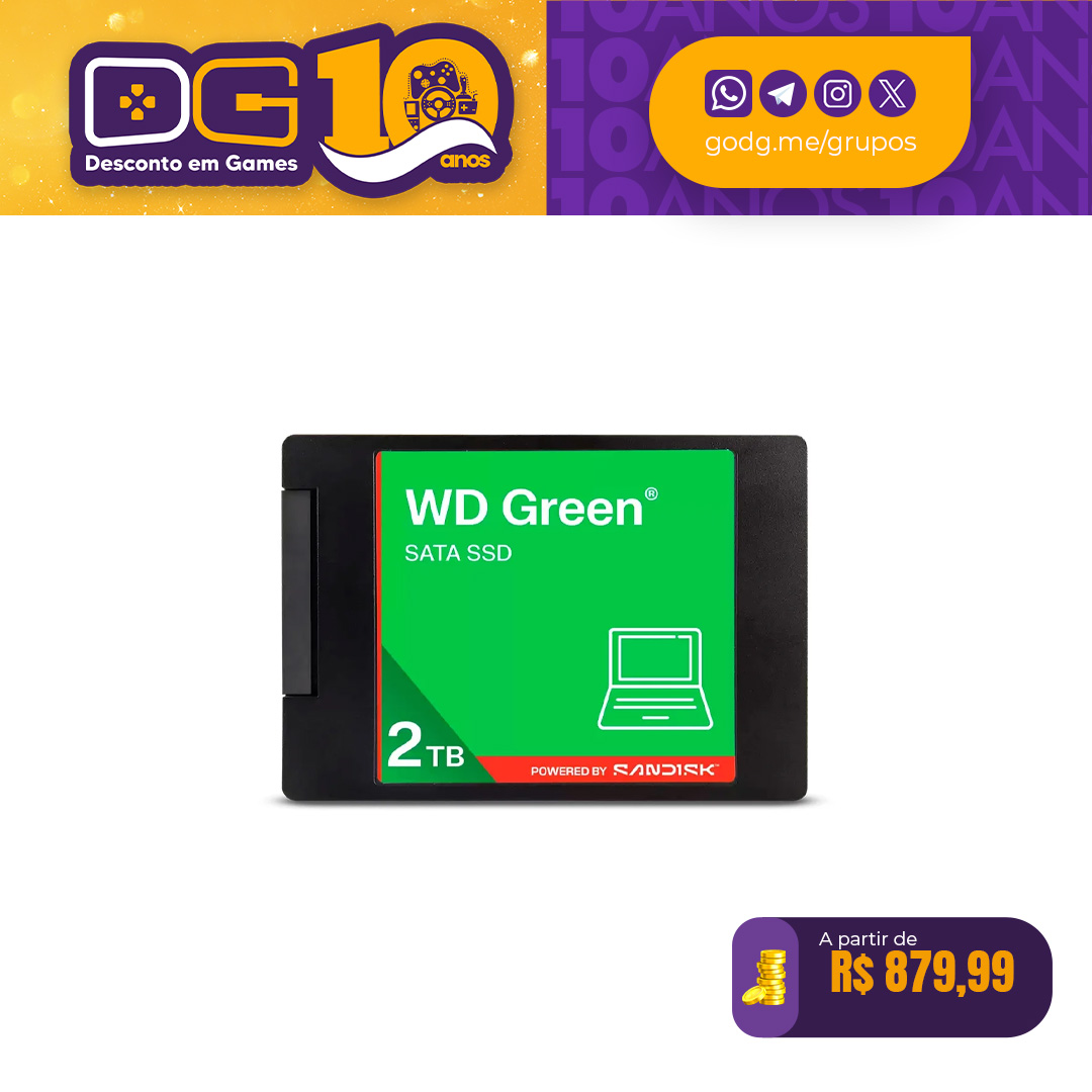  SSD WD Green SATA, 2TB, 2.5