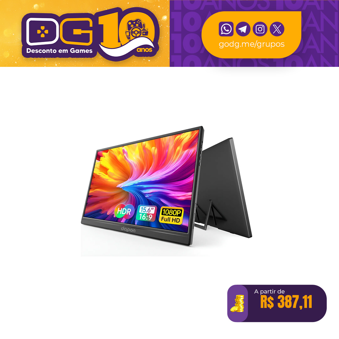 Monitor Portátil Dapon 15,6