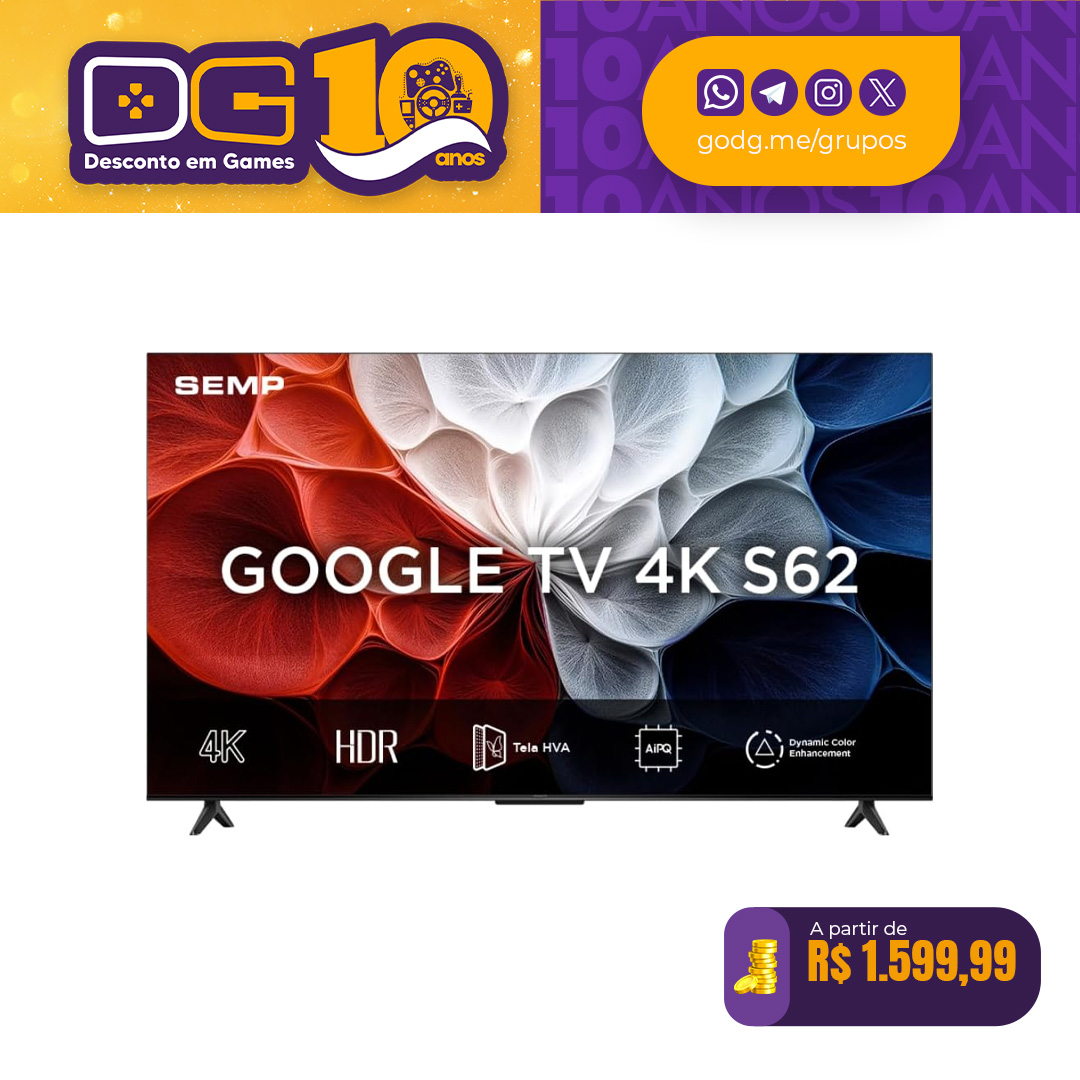 Smart TV 43” 4K TCL SEMP 60Hz 43S62 