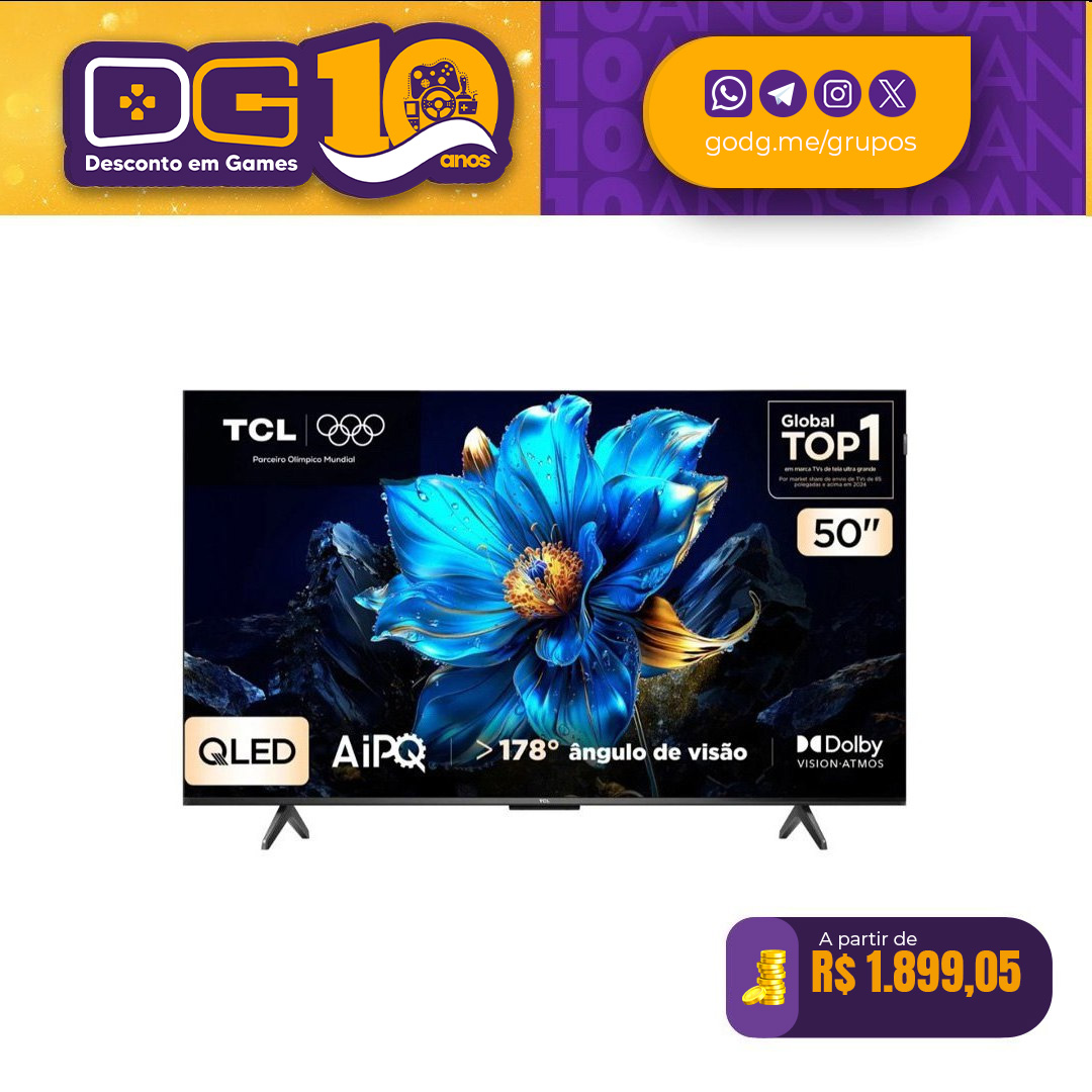 Smart TV TCL 4K QLED 50