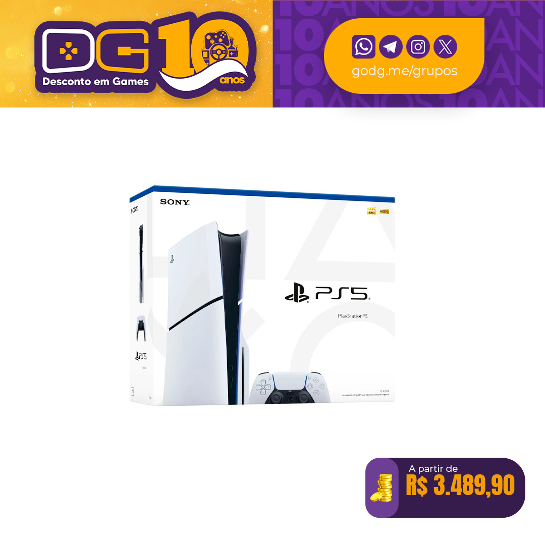 Console PlayStation 5 Slim com leitor