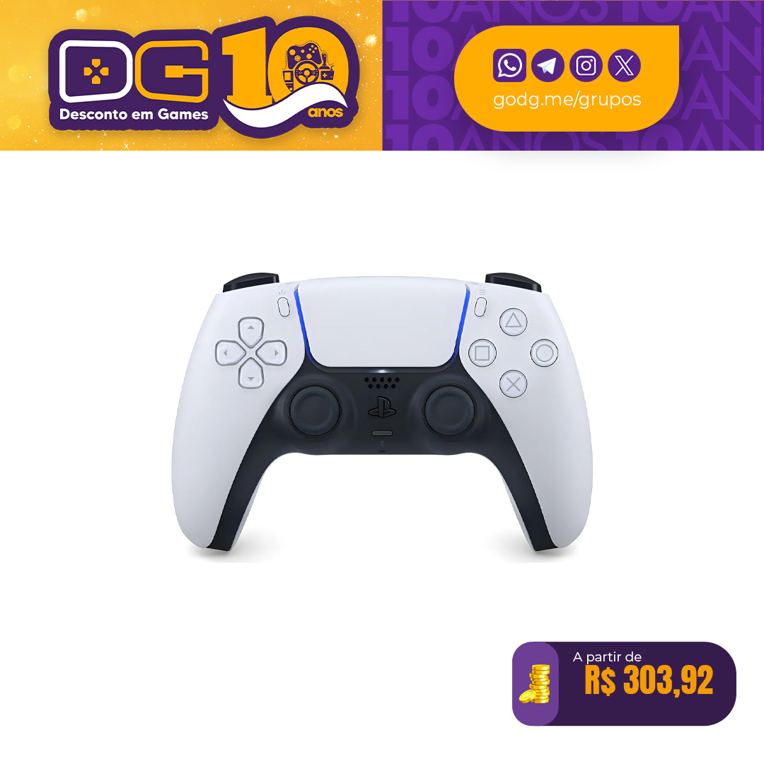  Controle sem fio Dualsense - Branco
