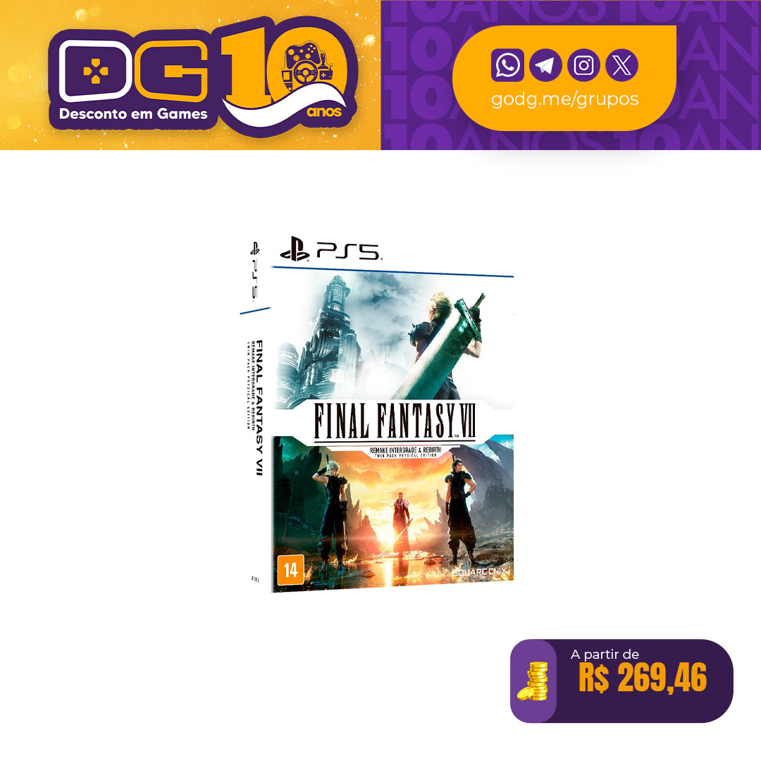  Final Fantasy VII Remake Intergrade e Rebirth Twin Pack Edition - PS5