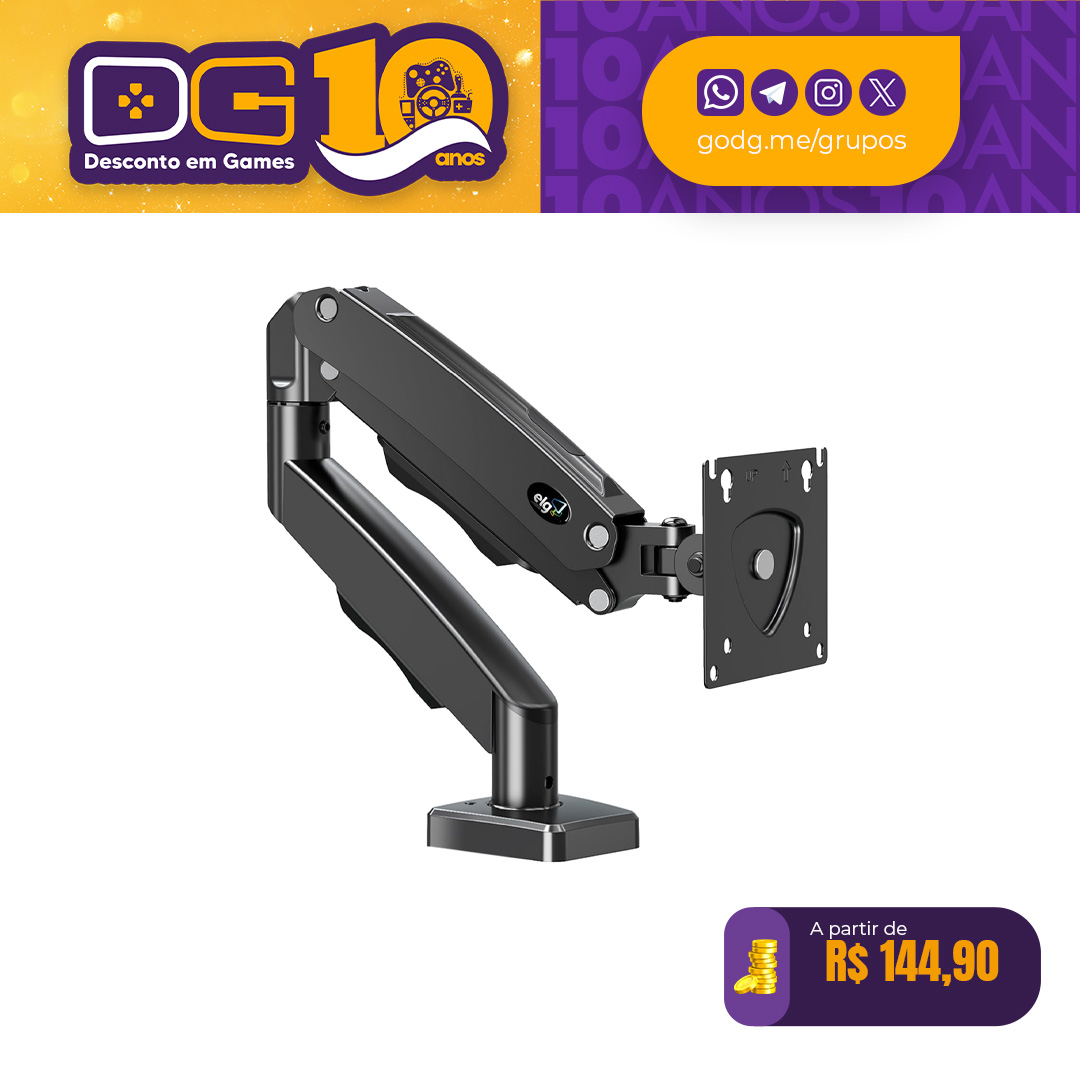 Suporte Articulado de Mesa ELG F80N - Preto