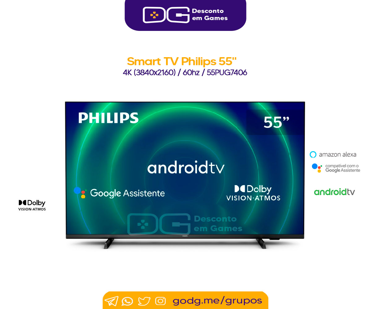 Smart Tv Philips K Uhd Led Pug Desconto Em Games