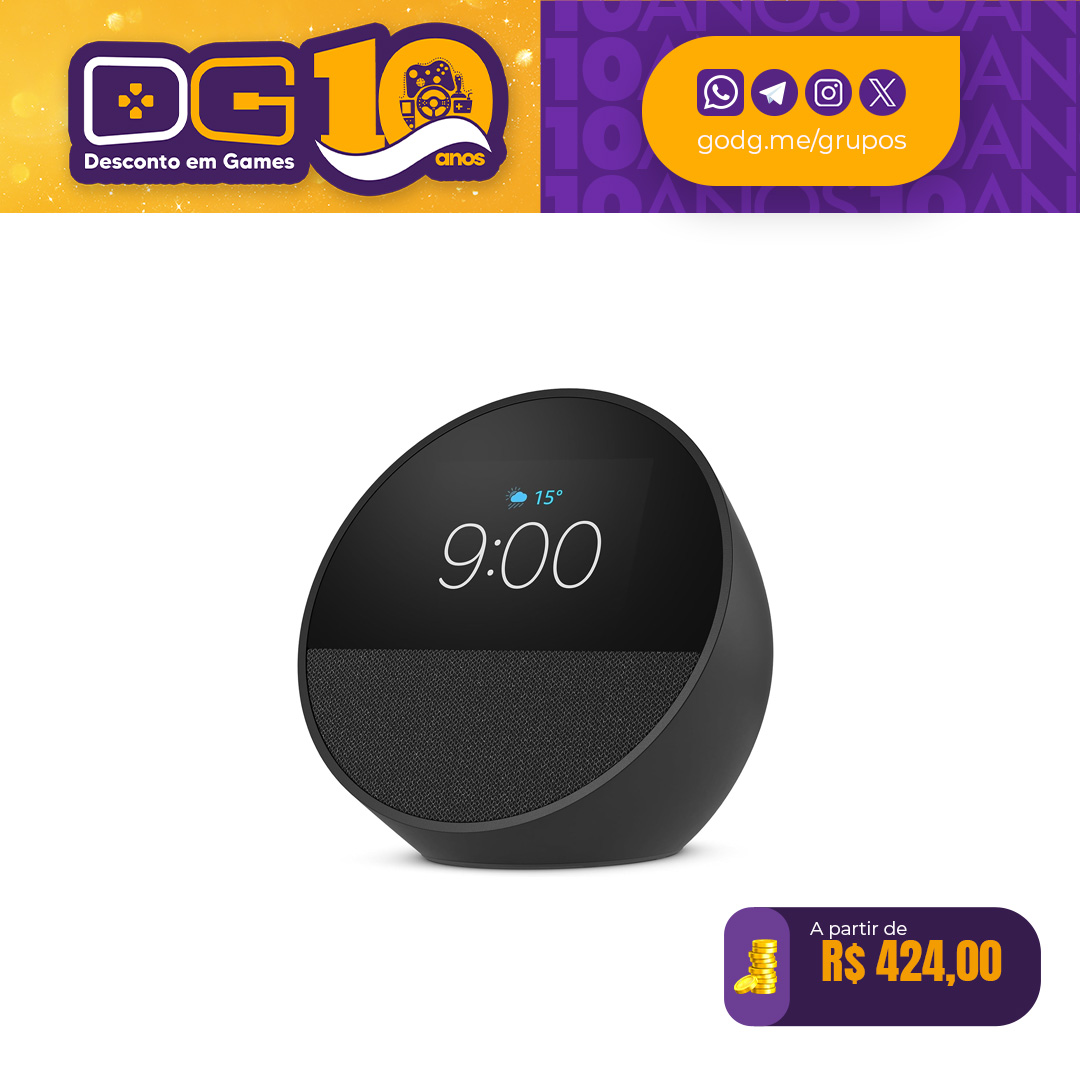  Echo Spot (Geração mais Recente) com Alexa - Preto