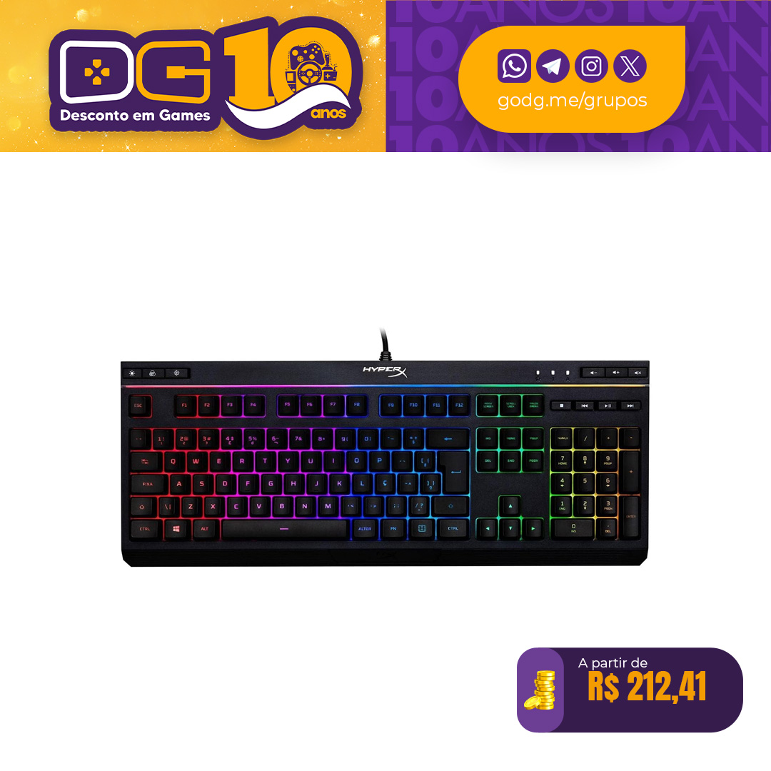 Teclado Gamer HyperX Alloy Core RGB - Preto