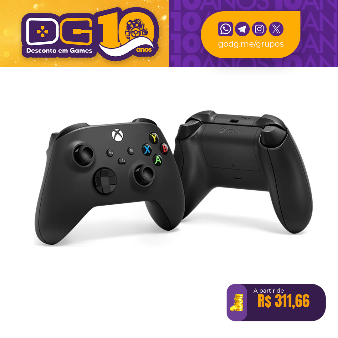 Controle sem fio Xbox  - Carbon Black