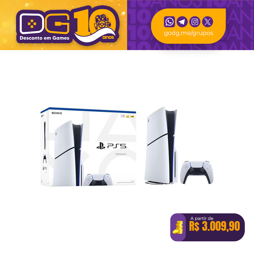 Console PlayStation 5 Slim com leitor