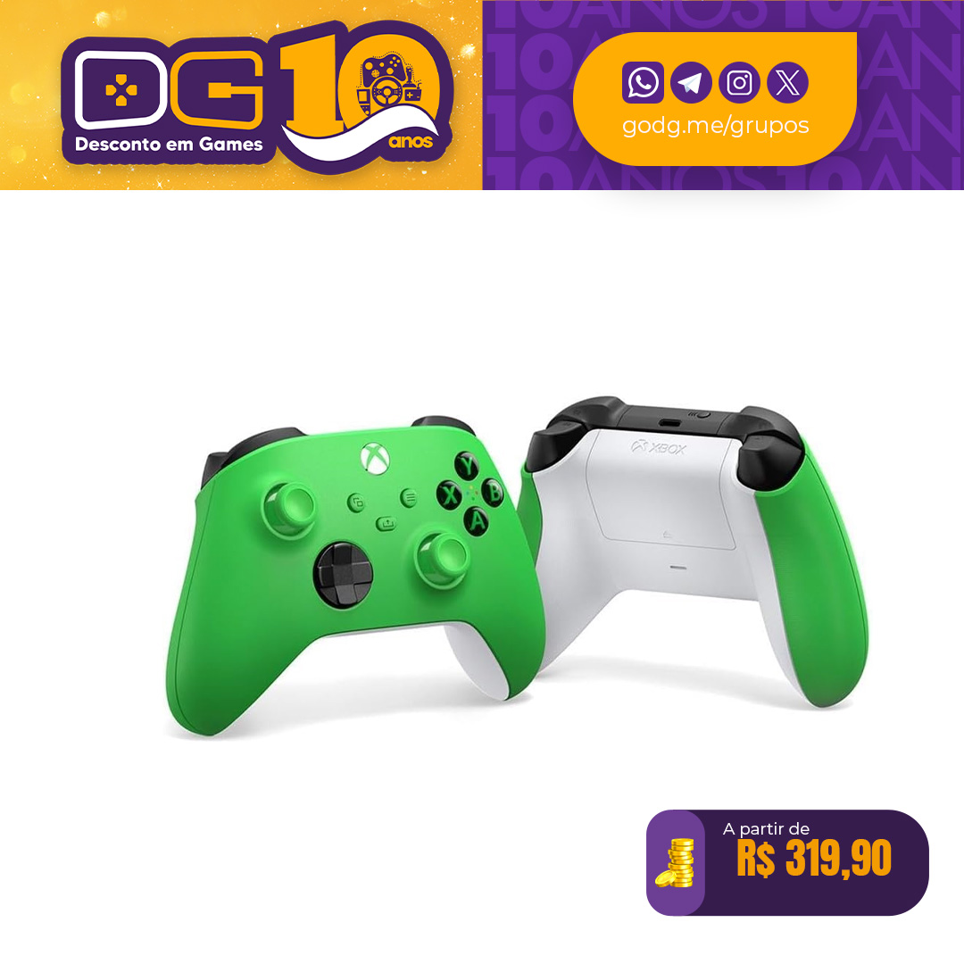 Controle sem fio Xbox  - Velocity Green