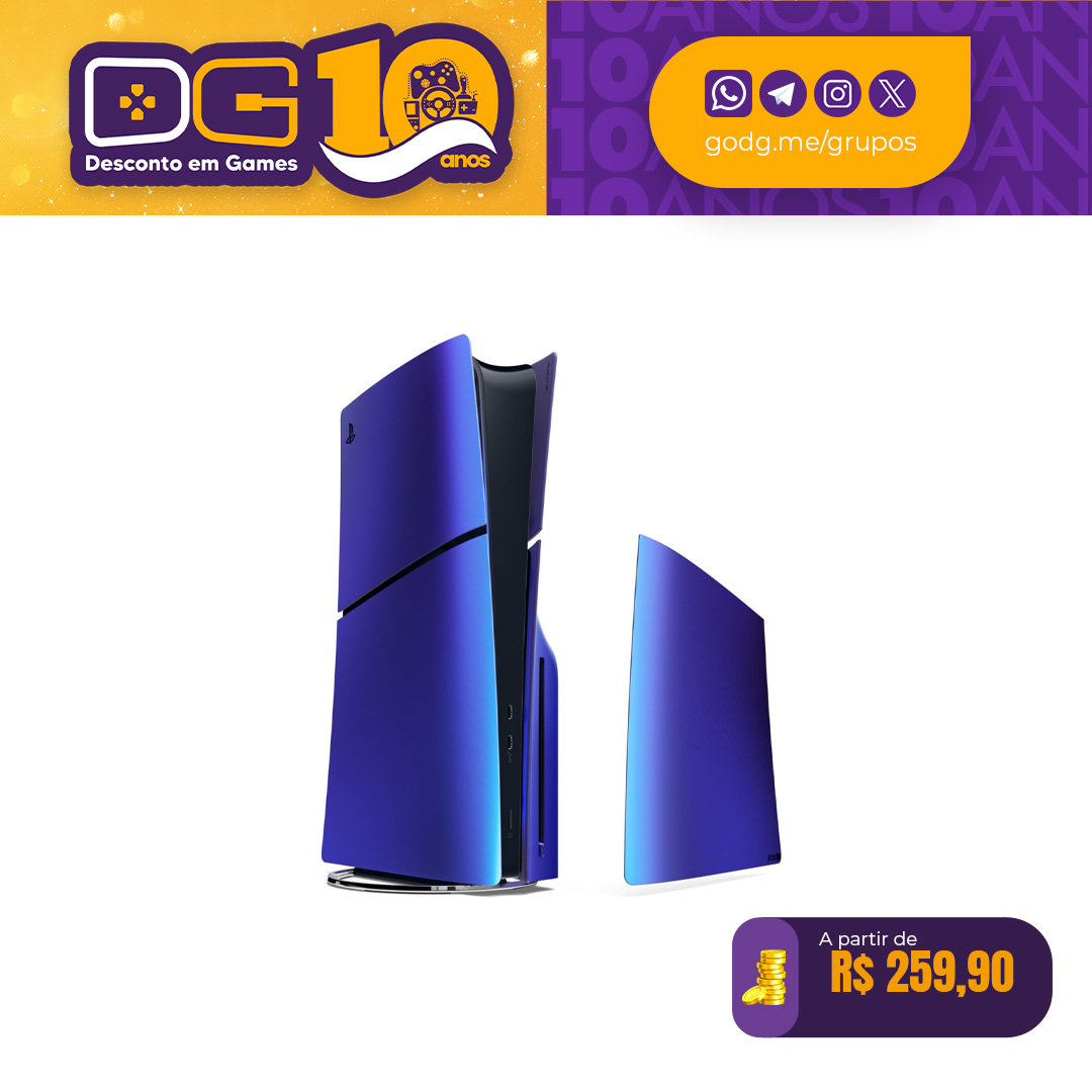  Tampa do console PlayStation 5 Slim - Chroma Indigo