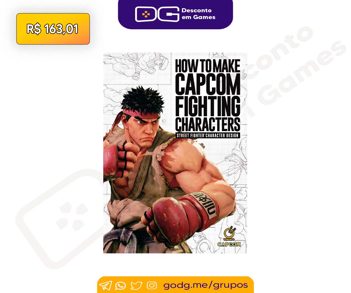 Livro How to Make Capcom Fighting Characters: Street Fighter Character Design - Capa Dura