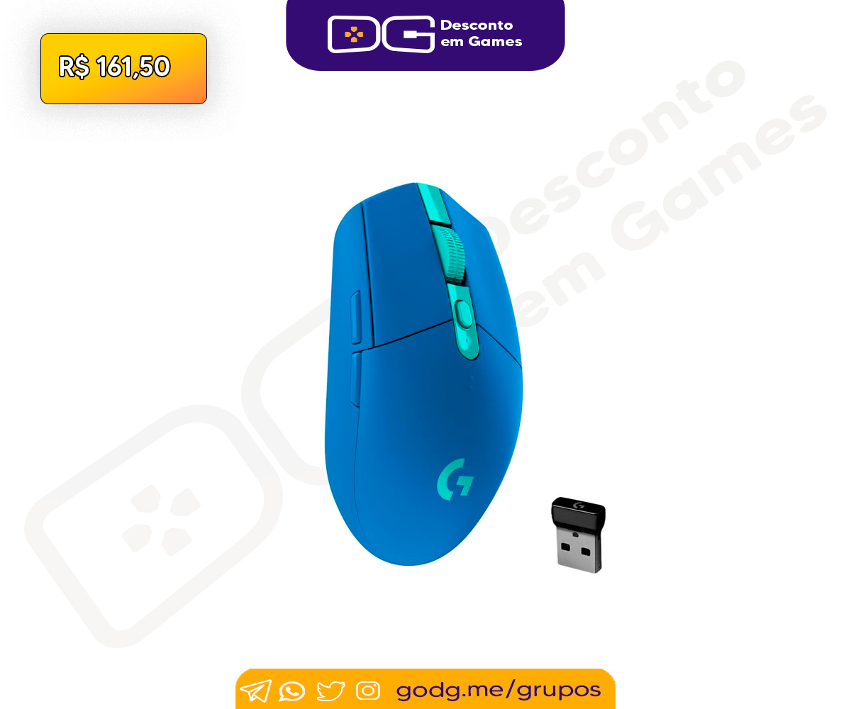 Mouse Gamer Sem Fio Logitech G305